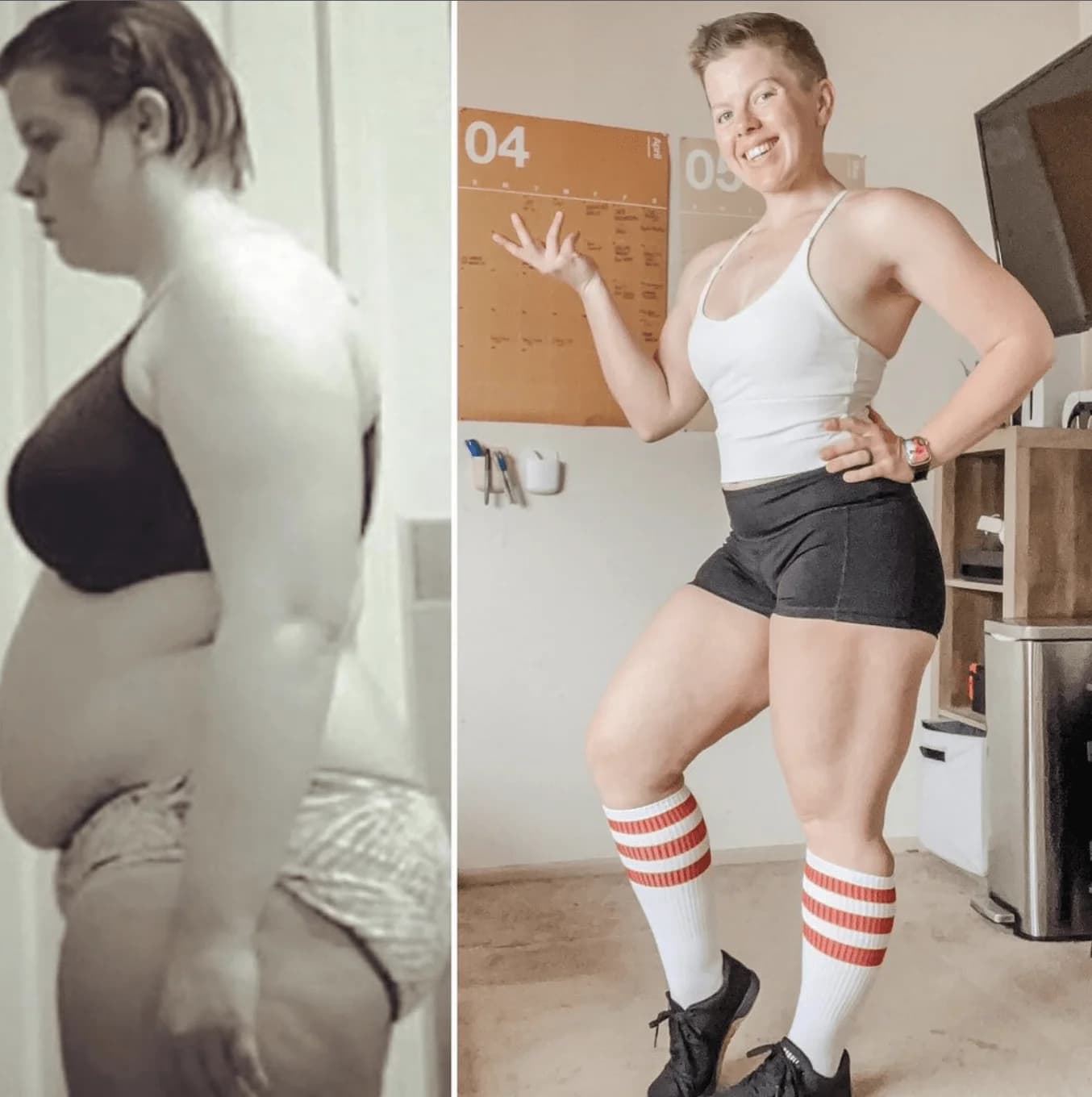Heather's fitness transformation - before and after