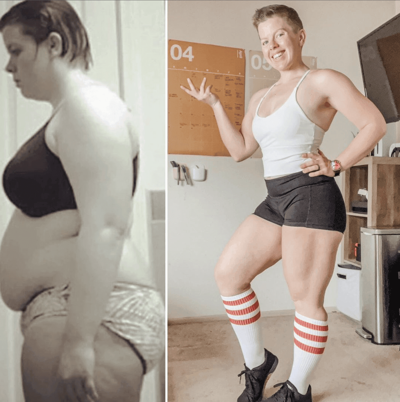 Heather's fitness transformation - before and after